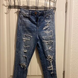 Lucky Brand Blue Boot Cut Jeans Distressed